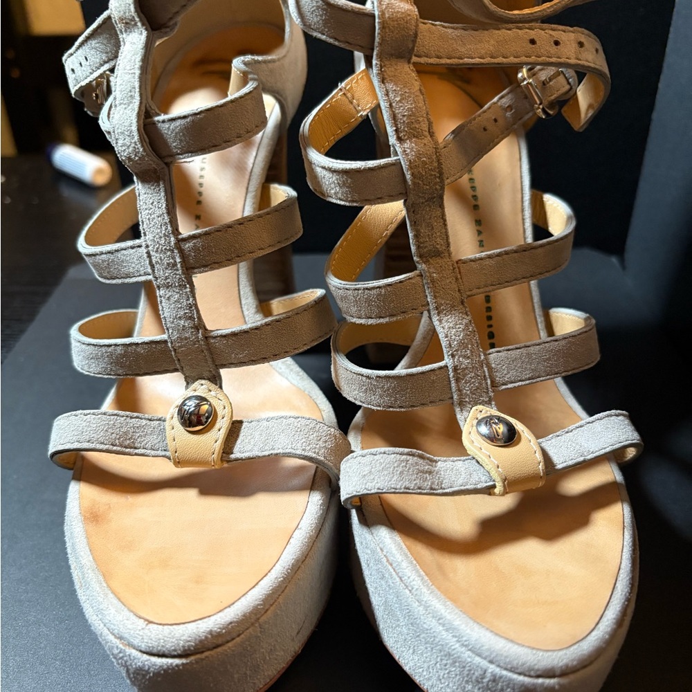 Giuseppe Zanotti Gray Strappy Heels - Picture 3 of 5